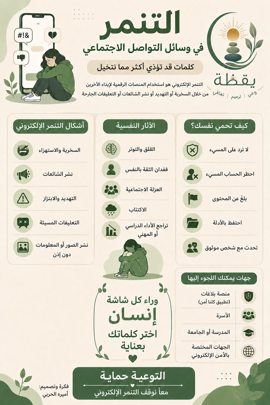 التنمر في وسائل التواصل الاجتماعي.